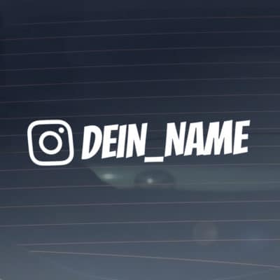 Instagram Aufkleber mit Profilname